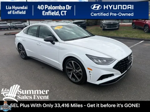 White 2023 Hyundai Sonata SEL Plus for sale in Enfield, CT