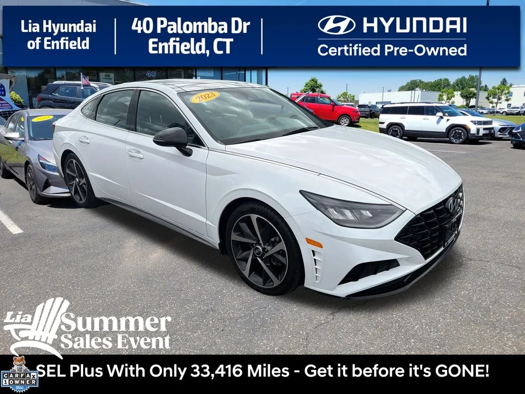 White 2023 Hyundai Sonata SEL Plus for sale in Enfield, CT