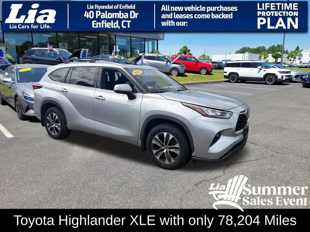 Silver 2020 Toyota Highlander XLE for sale in Enfield, CT