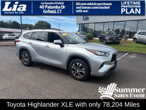Silver 2020 Toyota Highlander XLE for sale in Enfield, CT