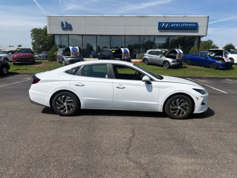 Photos of 2023 Hyundai Sonata Hybrid Blue for sale in Enfield, CT at Lia Hyundai of Enfield