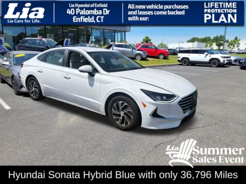 White 2023 Hyundai Sonata Hybrid Blue for sale in Enfield, CT