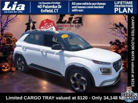 White 2023 Hyundai Venue Limited for sale in Enfield, CT