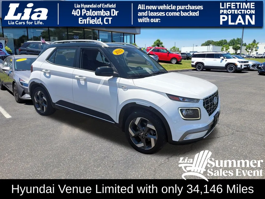White 2023 Hyundai Venue Limited for sale in Enfield, CT
