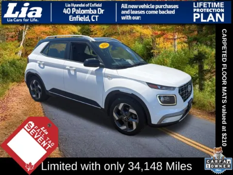 White 2023 Hyundai Venue Limited for sale in Enfield, CT