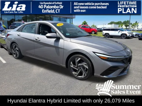 Gray 2024 Hyundai Elantra Hybrid Limited for sale in Enfield, CT