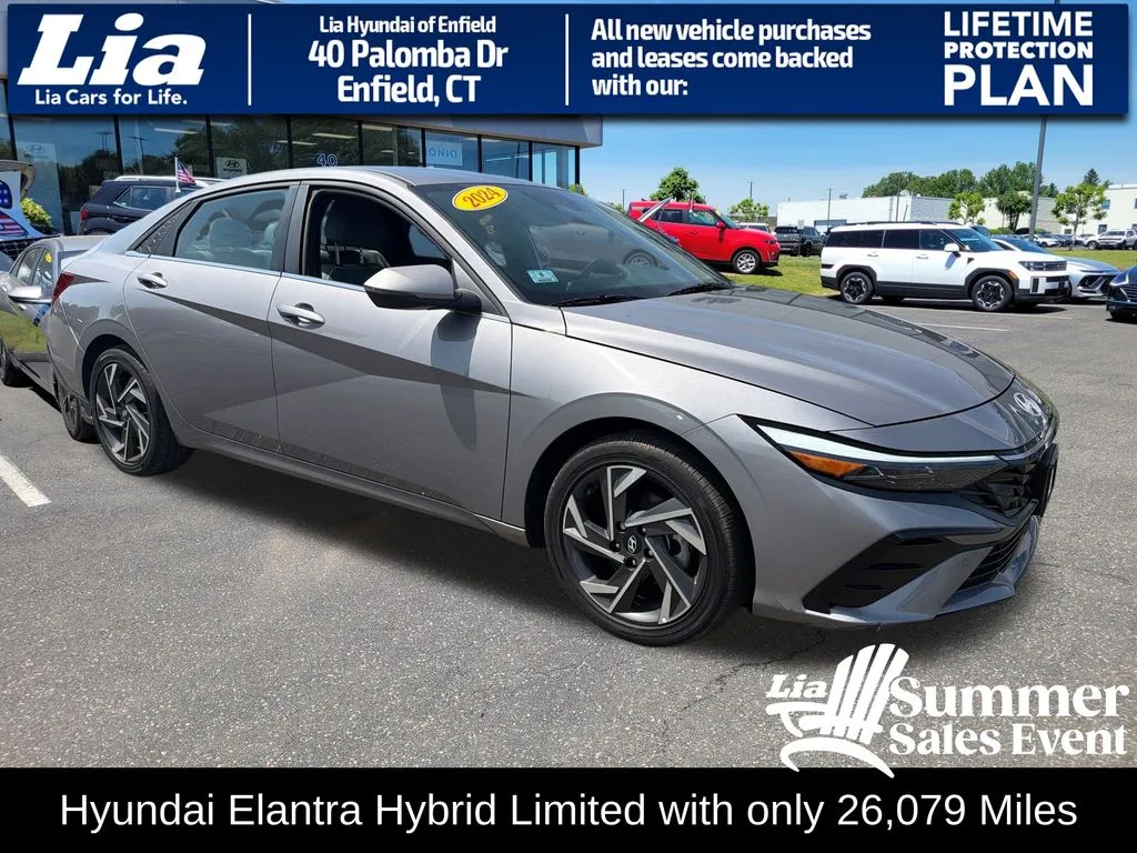 Gray 2024 Hyundai Elantra Hybrid Limited for sale in Enfield, CT