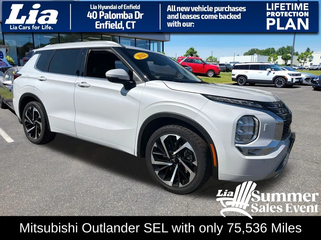 White 2022 Mitsubishi Outlander SEL for sale in Enfield, CT