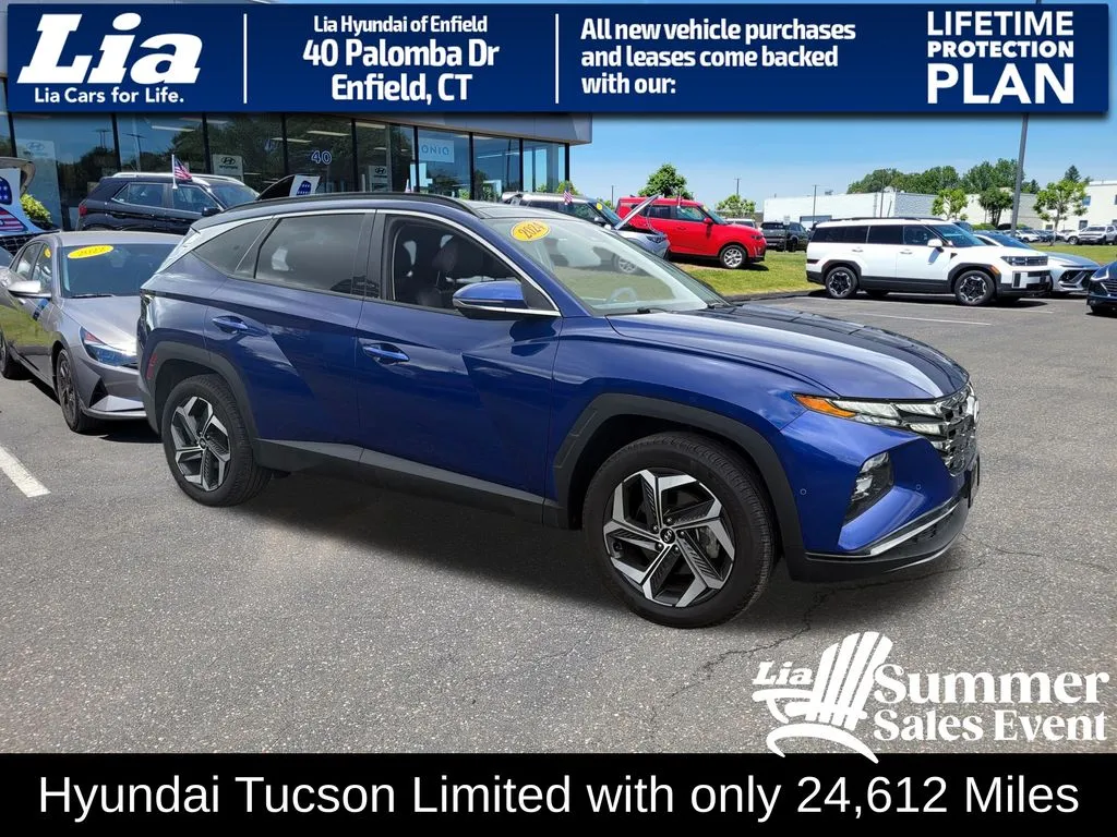 Blue 2024 Hyundai Tucson Limited for sale in Enfield, CT