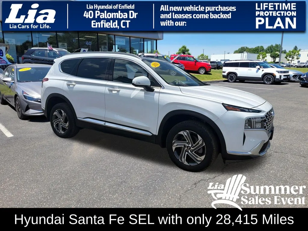 White 2023 Hyundai Santa Fe SEL for sale in Enfield, CT