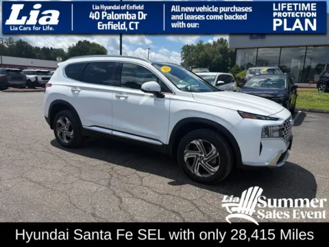 White 2023 Hyundai Santa Fe SEL for sale in Enfield, CT