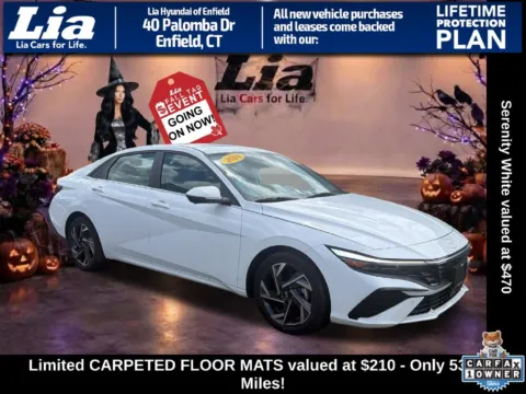 White 2024 Hyundai Elantra Limited for sale in Enfield, CT