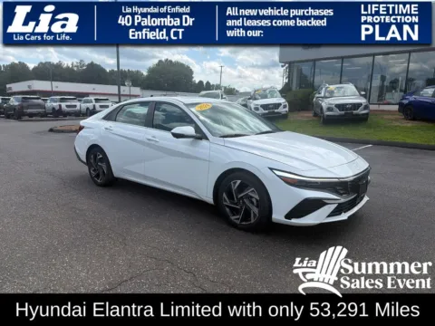 White 2024 Hyundai Elantra Limited for sale in Enfield, CT