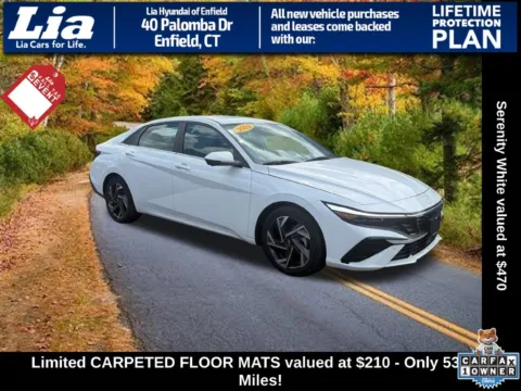 White 2024 Hyundai Elantra Limited for sale in Enfield, CT