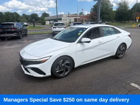 White 2024 Hyundai Elantra Limited for sale in Enfield, CT
