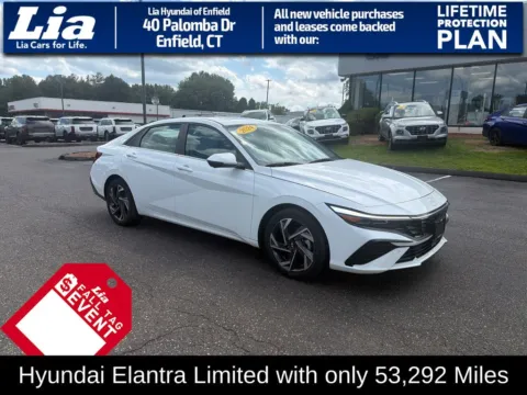 White 2024 Hyundai Elantra Limited for sale in Enfield, CT