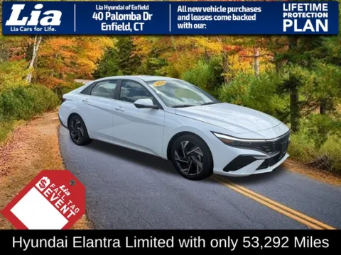 White 2024 Hyundai Elantra Limited for sale in Enfield, CT