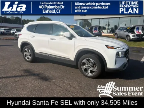 White 2023 Hyundai Santa Fe SEL for sale in Enfield, CT