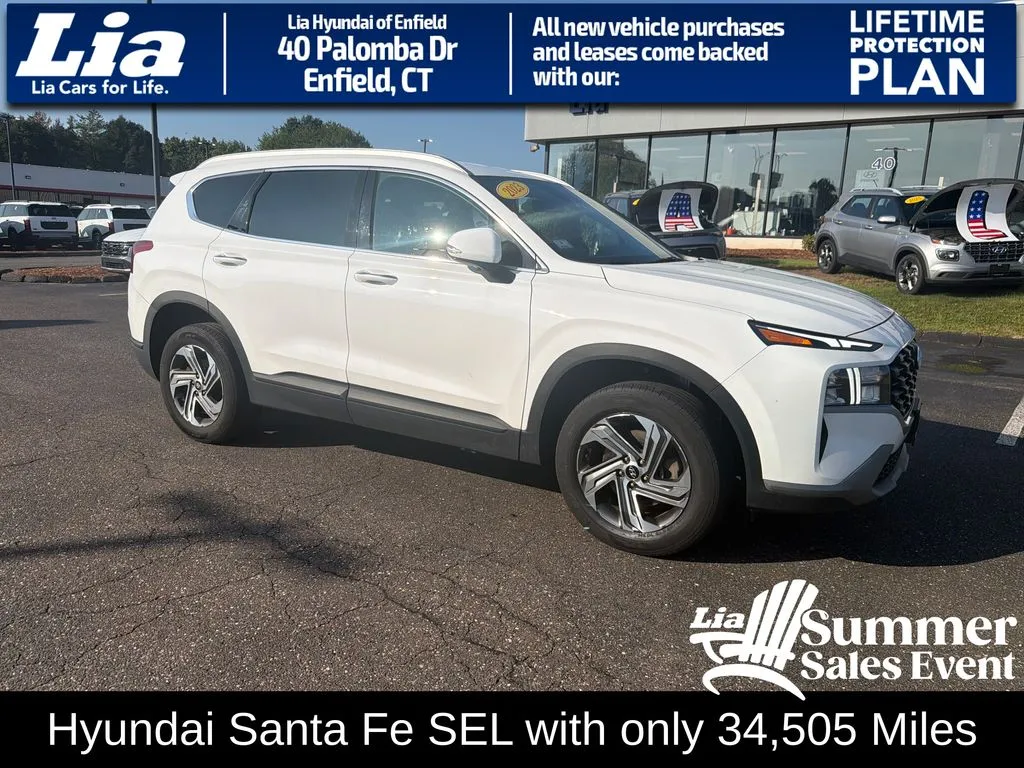 White 2023 Hyundai Santa Fe SEL for sale in Enfield, CT