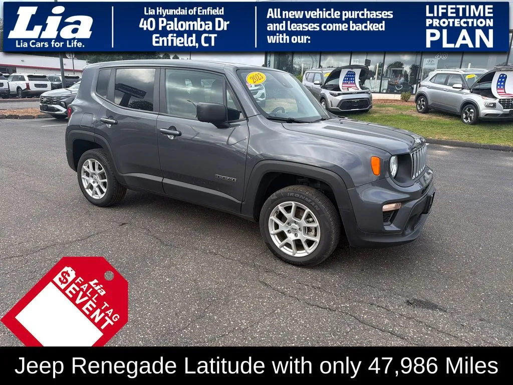 Gray 2023 Jeep Renegade Latitude for sale in Enfield, CT