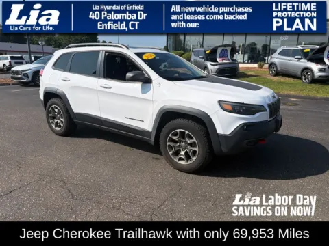 White 2020 Jeep Cherokee Trailhawk for sale in Enfield, CT
