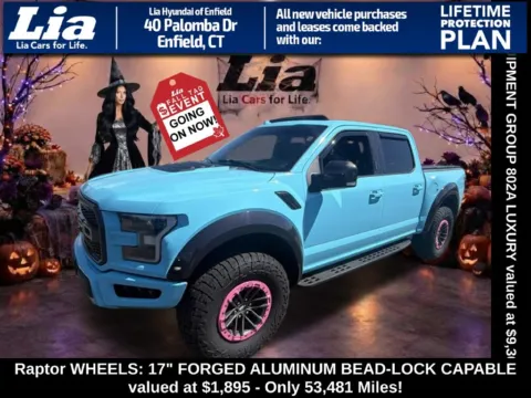 White 2019 Ford F-150 Raptor for sale in Enfield, CT