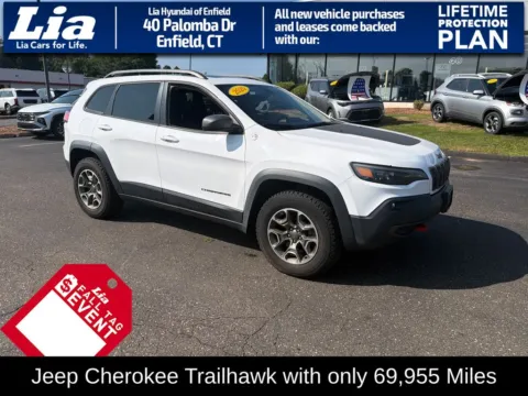 White 2020 Jeep Cherokee Trailhawk for sale in Enfield, CT