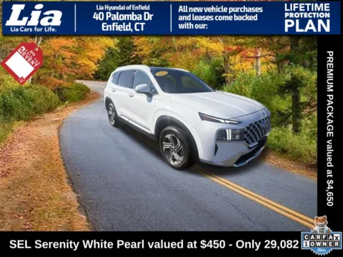 White 2023 Hyundai Santa Fe SEL for sale in Enfield, CT