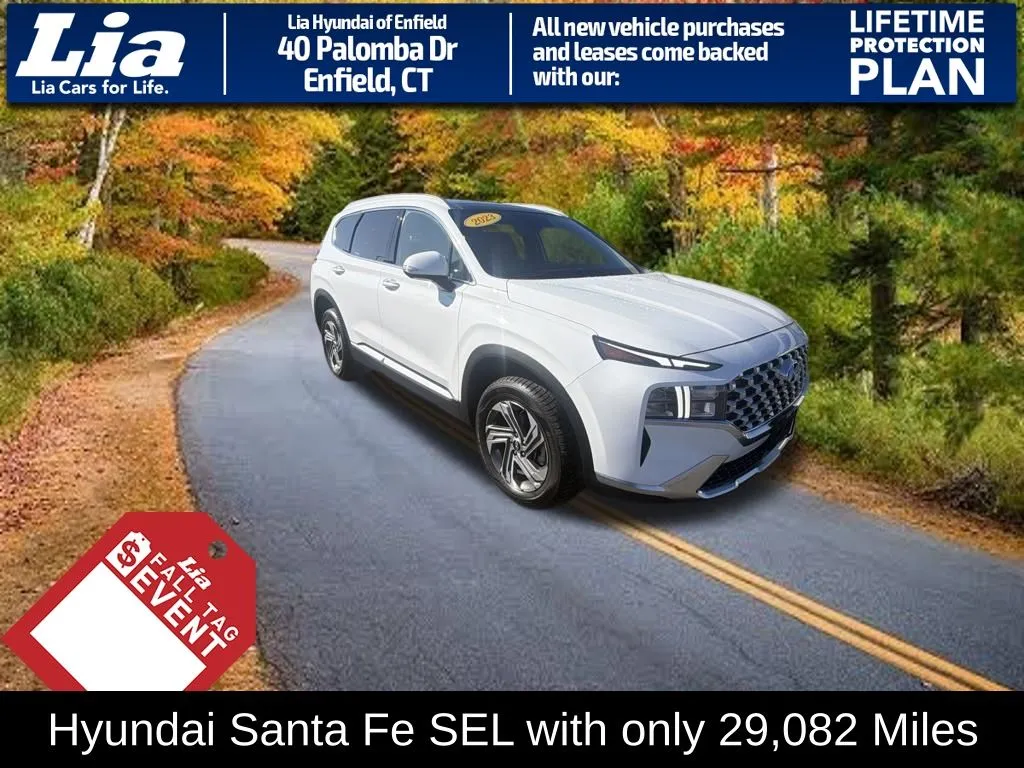 White 2023 Hyundai Santa Fe SEL for sale in Enfield, CT