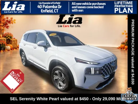 White 2023 Hyundai Santa Fe SEL for sale in Enfield, CT