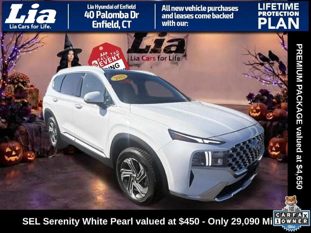 White 2023 Hyundai Santa Fe SEL for sale in Enfield, CT