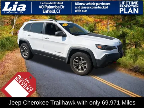 White 2020 Jeep Cherokee Trailhawk for sale in Enfield, CT