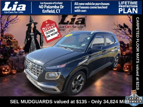 Black 2024 Hyundai Venue SEL for sale in Enfield, CT