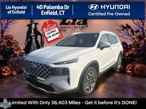 White 2023 Hyundai Santa Fe Limited for sale in Enfield, CT