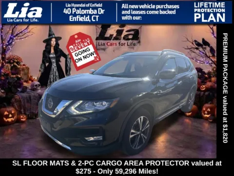 Black 2018 Nissan Rogue SL for sale in Enfield, CT