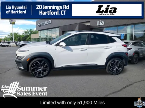 White 2023 Hyundai Kona Limited for sale in Hartford, CT