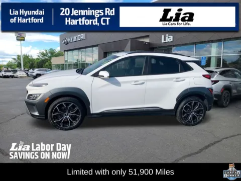 White 2023 Hyundai Kona Limited for sale in Hartford, CT