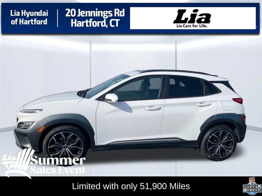 White 2023 Hyundai Kona Limited for sale in Hartford, CT