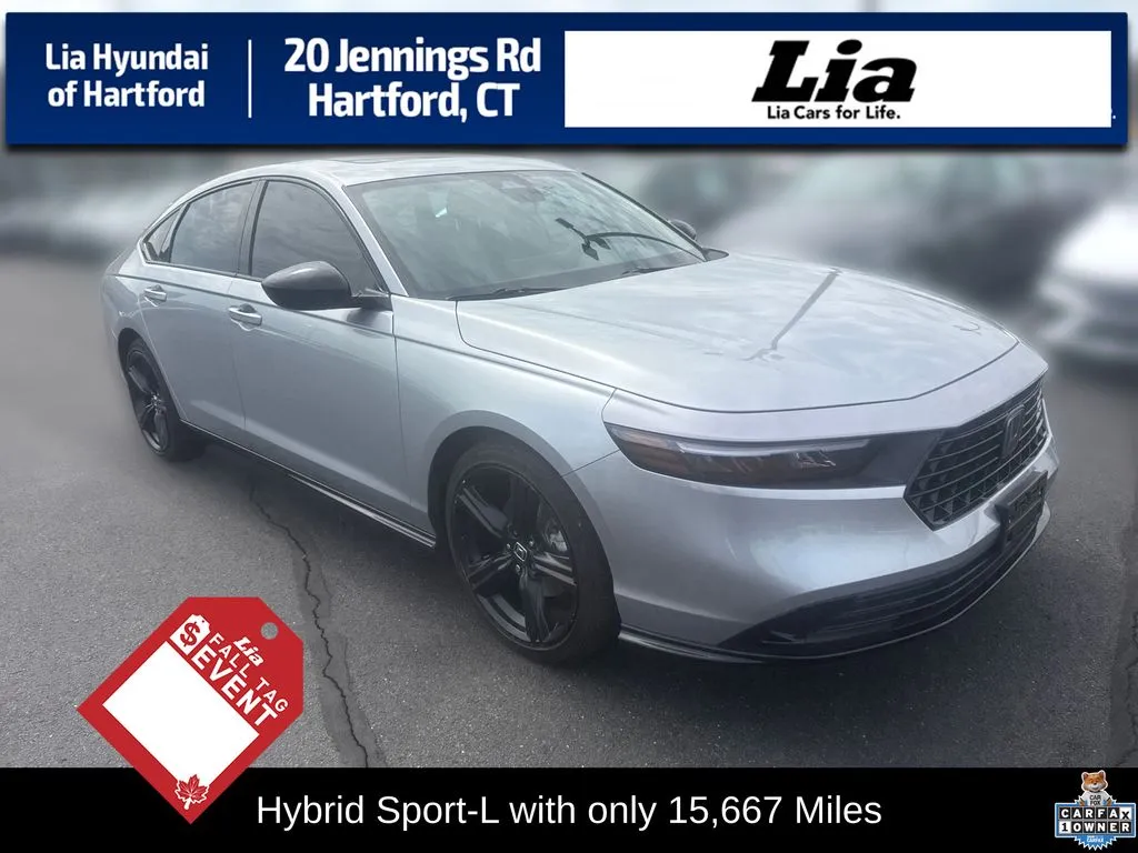 Silver 2024 Honda Accord Hybrid Sport-L for sale in Hartford, CT