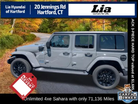 Gray 2022 Jeep Wrangler Unlimited Sahara 4xe for sale in Hartford, CT