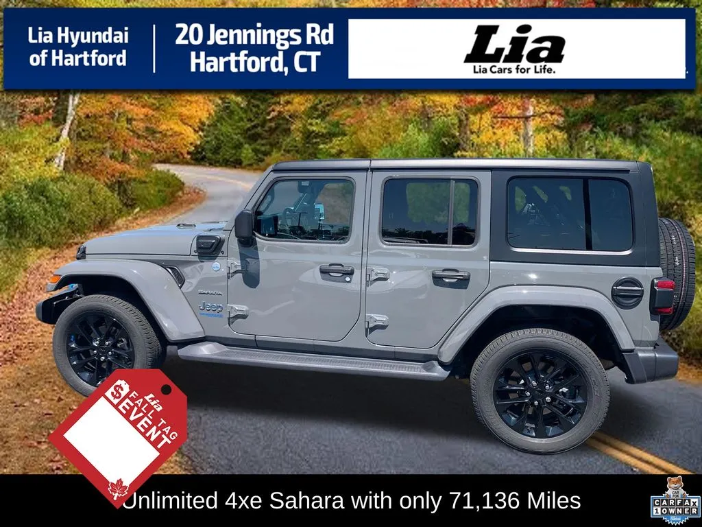 Gray 2022 Jeep Wrangler Unlimited Sahara 4xe for sale in Hartford, CT