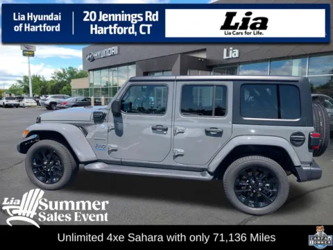 Gray 2022 Jeep Wrangler Unlimited Sahara 4xe for sale in Hartford, CT