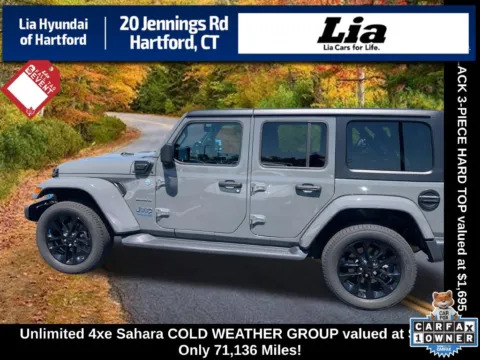 Gray 2022 Jeep Wrangler Unlimited Sahara 4xe for sale in Hartford, CT