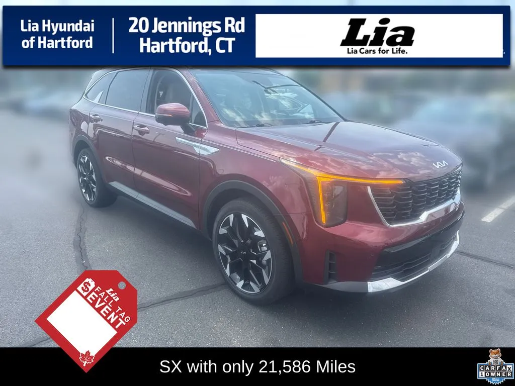 Red 2024 Kia Sorento SX for sale in Hartford, CT