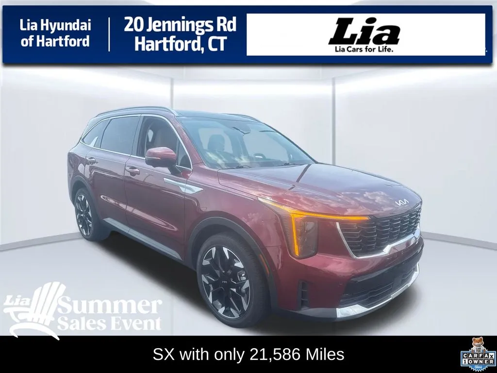 Red 2024 Kia Sorento SX for sale in Hartford, CT