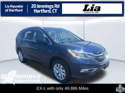 Blue 2015 Honda CR-V EX-L for sale in Hartford, CT