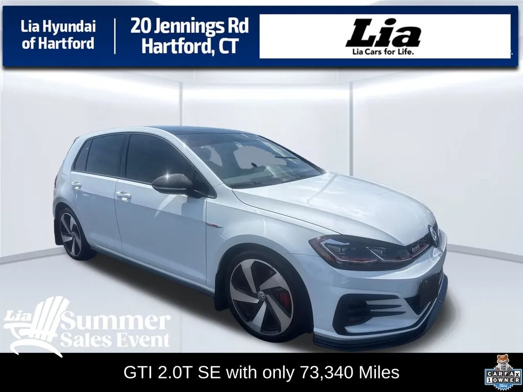 White 2019 Volkswagen Golf GTI 2.0T SE for sale in Hartford, CT