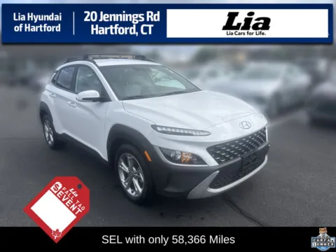 White 2023 Hyundai Kona SEL for sale in Hartford, CT