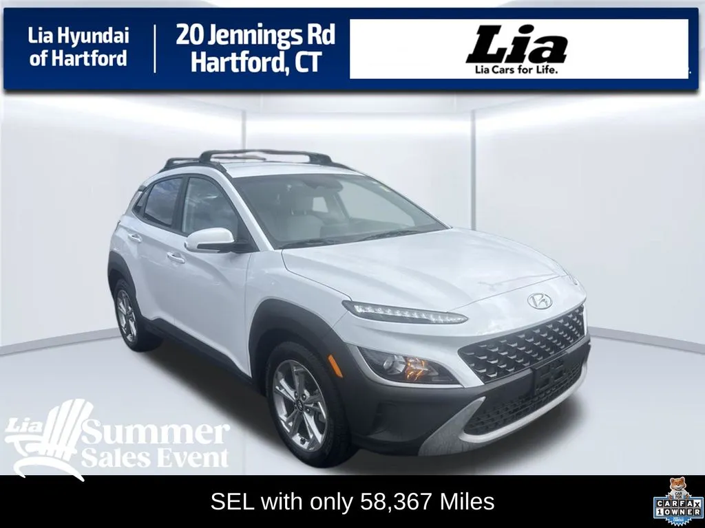 White 2023 Hyundai Kona SEL for sale in Hartford, CT