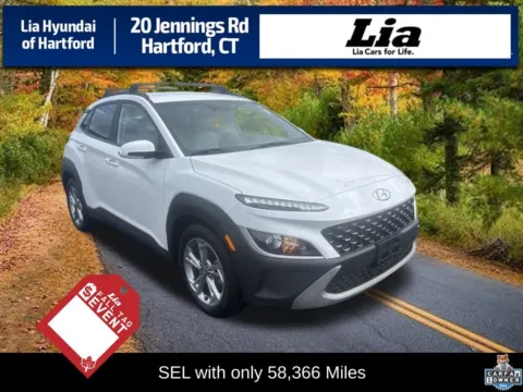 White 2023 Hyundai Kona SEL for sale in Hartford, CT
